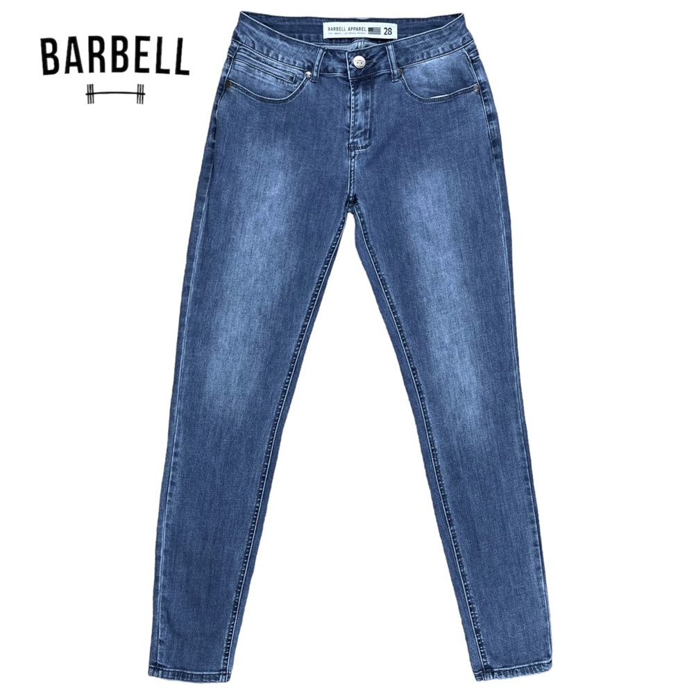 Barbell Apparel Women’s Size 28 Medium Blue Wash Slim Athletic Fit Jeans‎